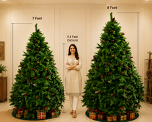 Load image into Gallery viewer, Realistic 7 feet Spruce Christmas tree with layered green branches

