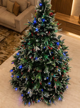 Load image into Gallery viewer, Premium 6ft pre-lit Christmas tree with multicolor LED lights online India festive decor

