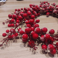 Load image into Gallery viewer, Buy red berry Christmas wreath online in India for door and home decoration

