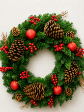 Load image into Gallery viewer, Festive Christmas wreath for home decor in India
