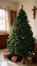 Load image into Gallery viewer, Fully dense 7 feet Spruce Christmas tree for festive decoration
