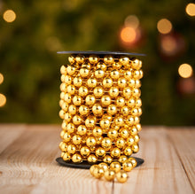 Load image into Gallery viewer, Buy Metallic gold beaded tree chain large for Christmas decoration online in india
