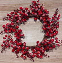Load image into Gallery viewer, Premium red berry Christmas wreath for home decor in Mumbai India festive decoration
