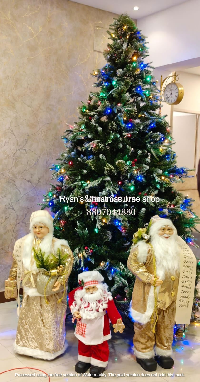 6ft Seasons Dense Pre-lit Christmas Tree(Multicolor Led Lights/Warm Lights)