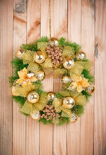 buy-Christmas-Gold-Wreath-garland-Online-India.