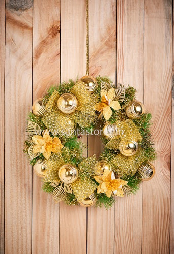 buy-Christmas-Gold-Wreath-garland-Online-India