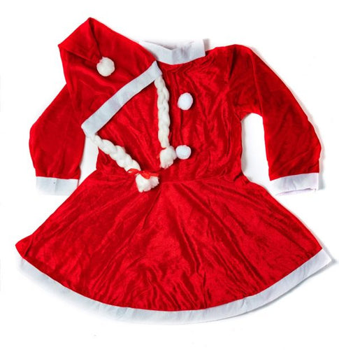 buy Christmas Santa dress 9-13 yrs girl frock costume online india